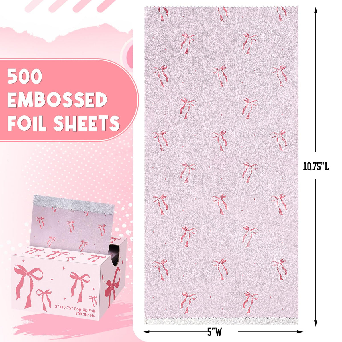 AmazingSpark pink bow design foil adds a playful touch to client coloring.
