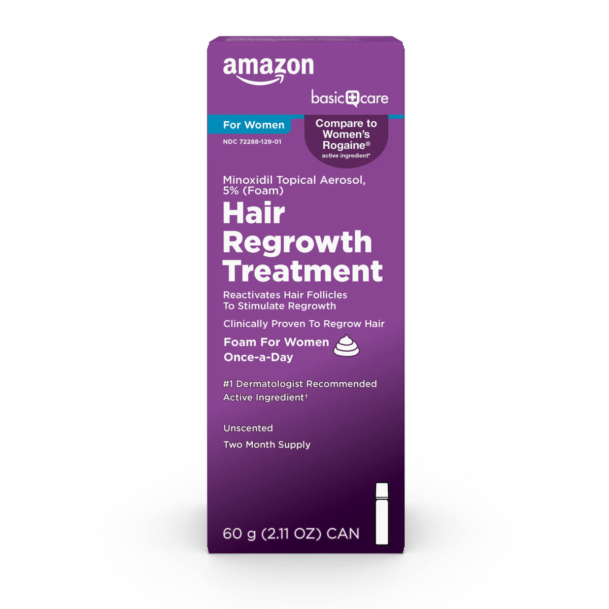 Amazon Basic Care minoxidil foam bottle for daily use