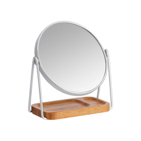 Amazon Basics vanity mirror with 360 rotation for versatile angle viewing