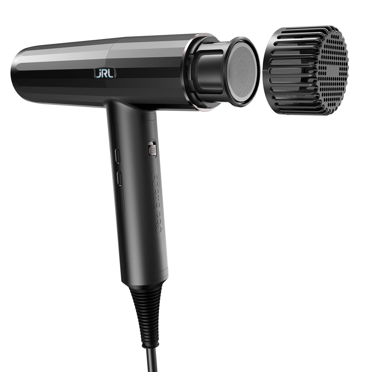 JRL Forte Pro Dryer with diffuser attached for smoother styling.