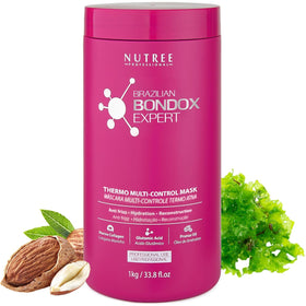 Amazonliss Bondox mask application shows even coverage for smoother, hydrated hair.