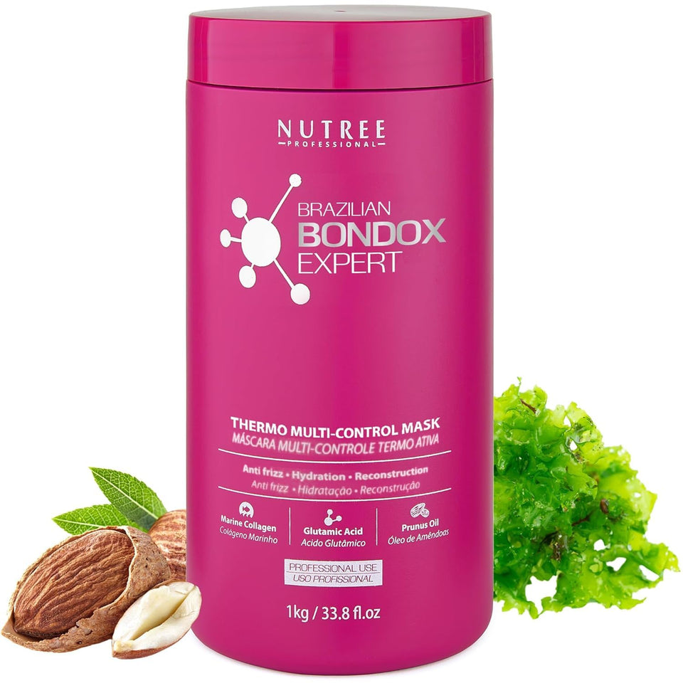 Amazonliss Bondox mask application shows even coverage for smoother, hydrated hair.