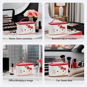 AmBealla makeup bag includes a sturdy handle for easy portability.