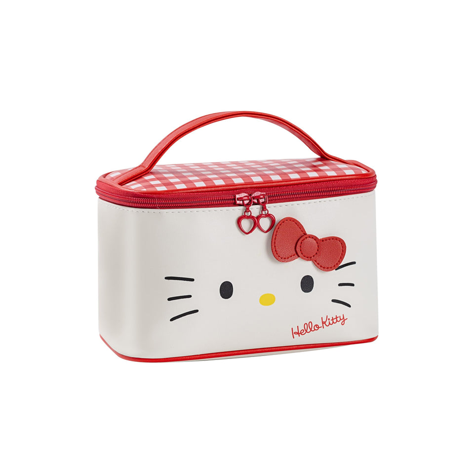 AmBealla makeup bag with waterproof PU fabric for easy care during travel.