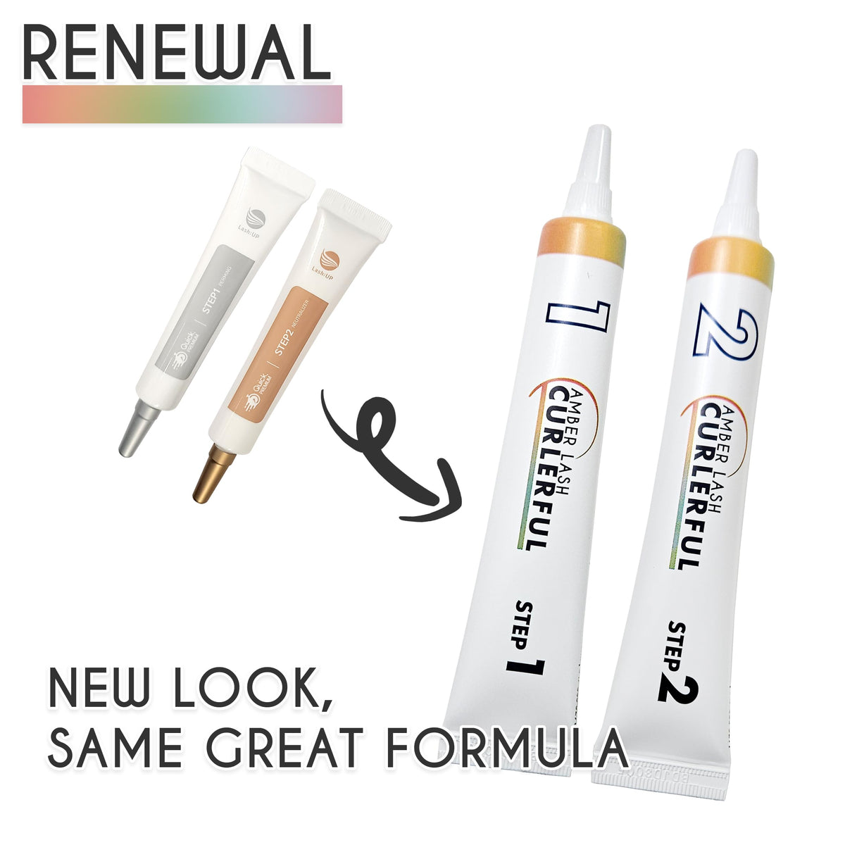 Amber Lash Curlerful 2x 20 ml tubes for Step 1 and Step 2