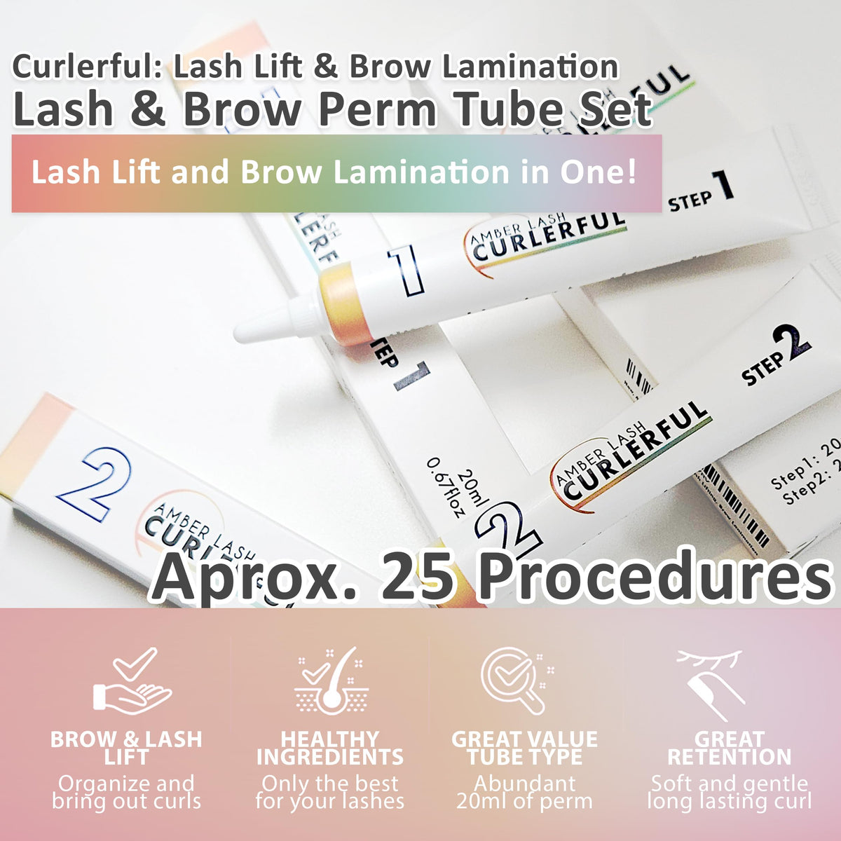 Amber Lash Curlerful Step 2 set tube seals the curl for lasting results