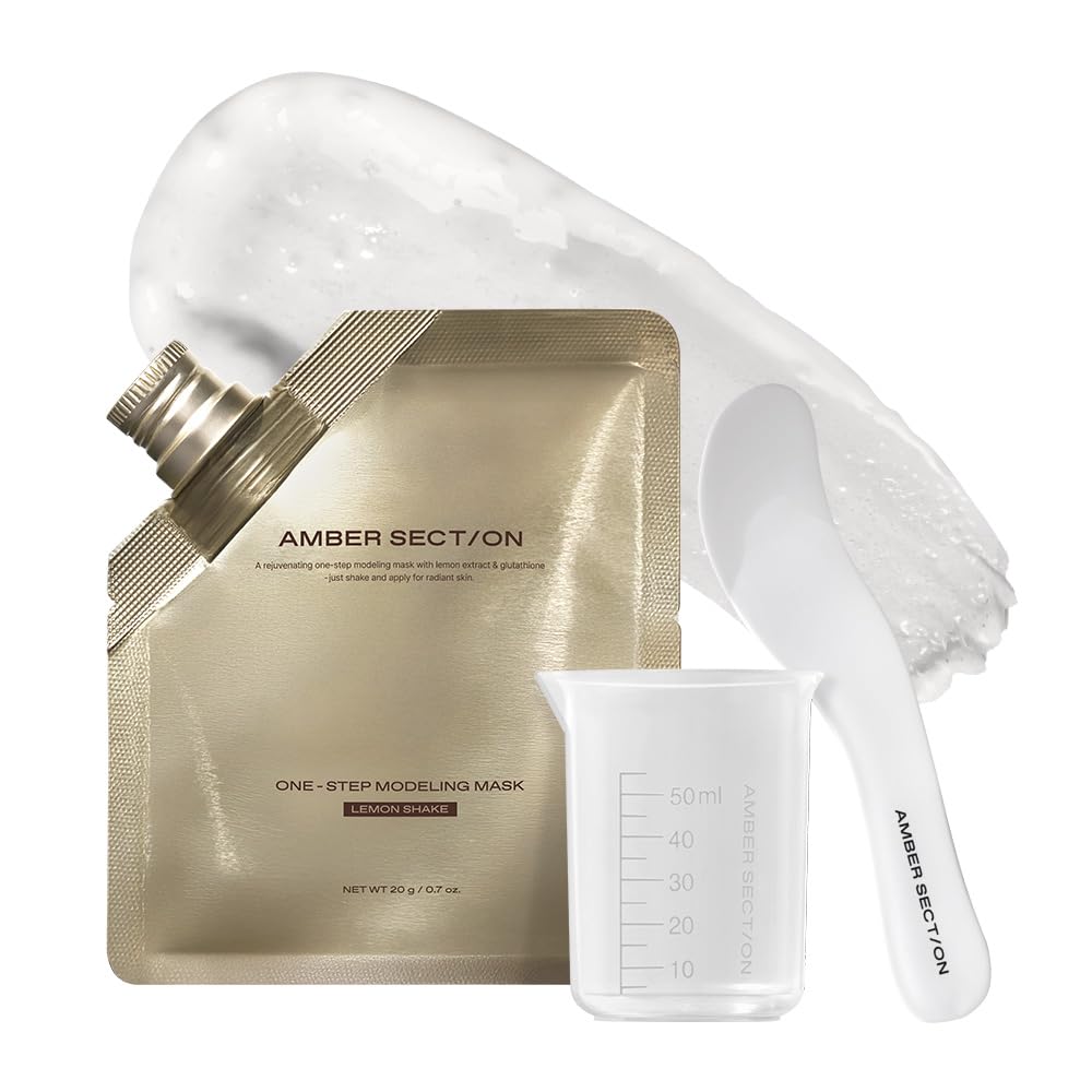 AMBER SECTION One-Step Modeling Mask Lemon Shake 5-pack packaging for premium home spa care.