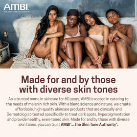 Ambi Even & Clear skin tone glow close-up showing improved radiance.