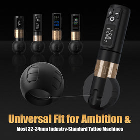 Ambition ergonomic grip cover design offers comfortable handling during extended sessions