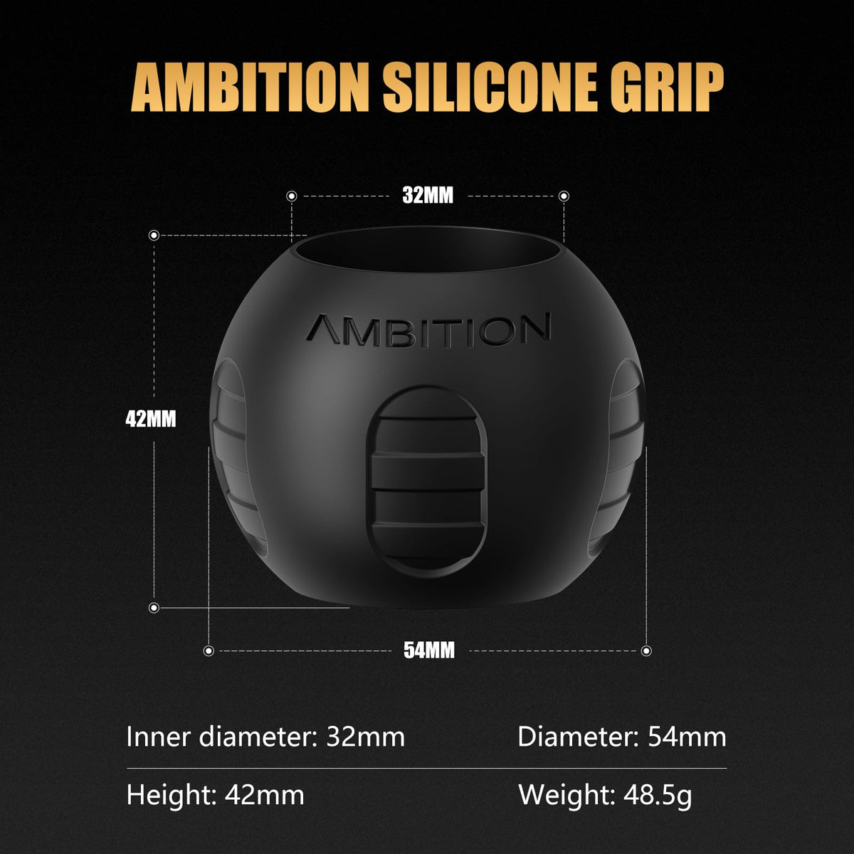 Ambition 54mm grip cover slip-resistant design aids control during long sessions
