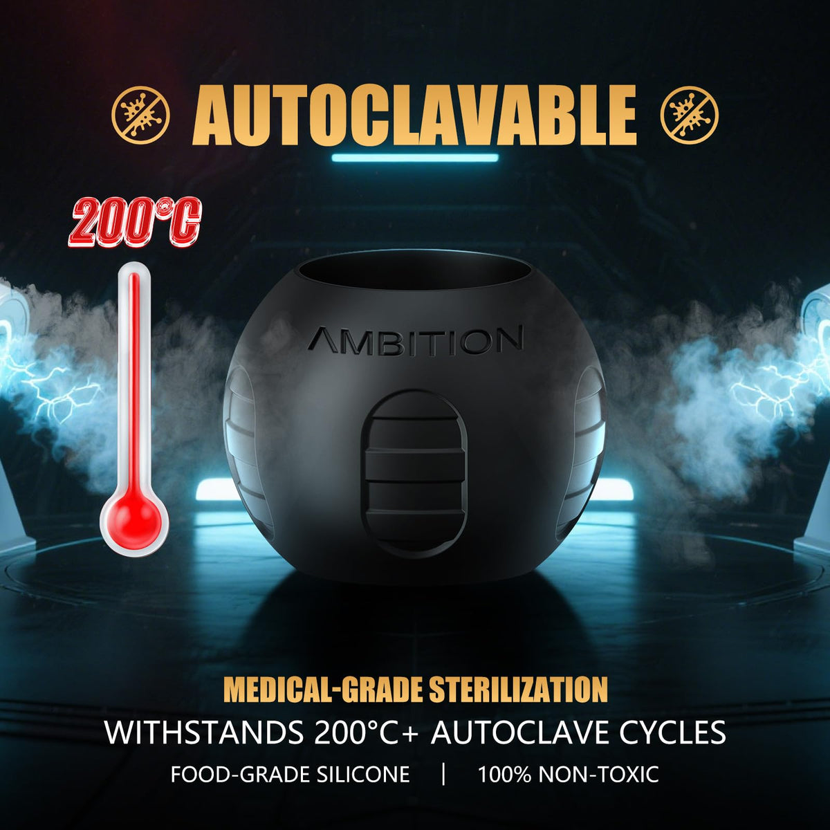 Ambition grip cover heat-sterilization ready for safe cleaning after sessions