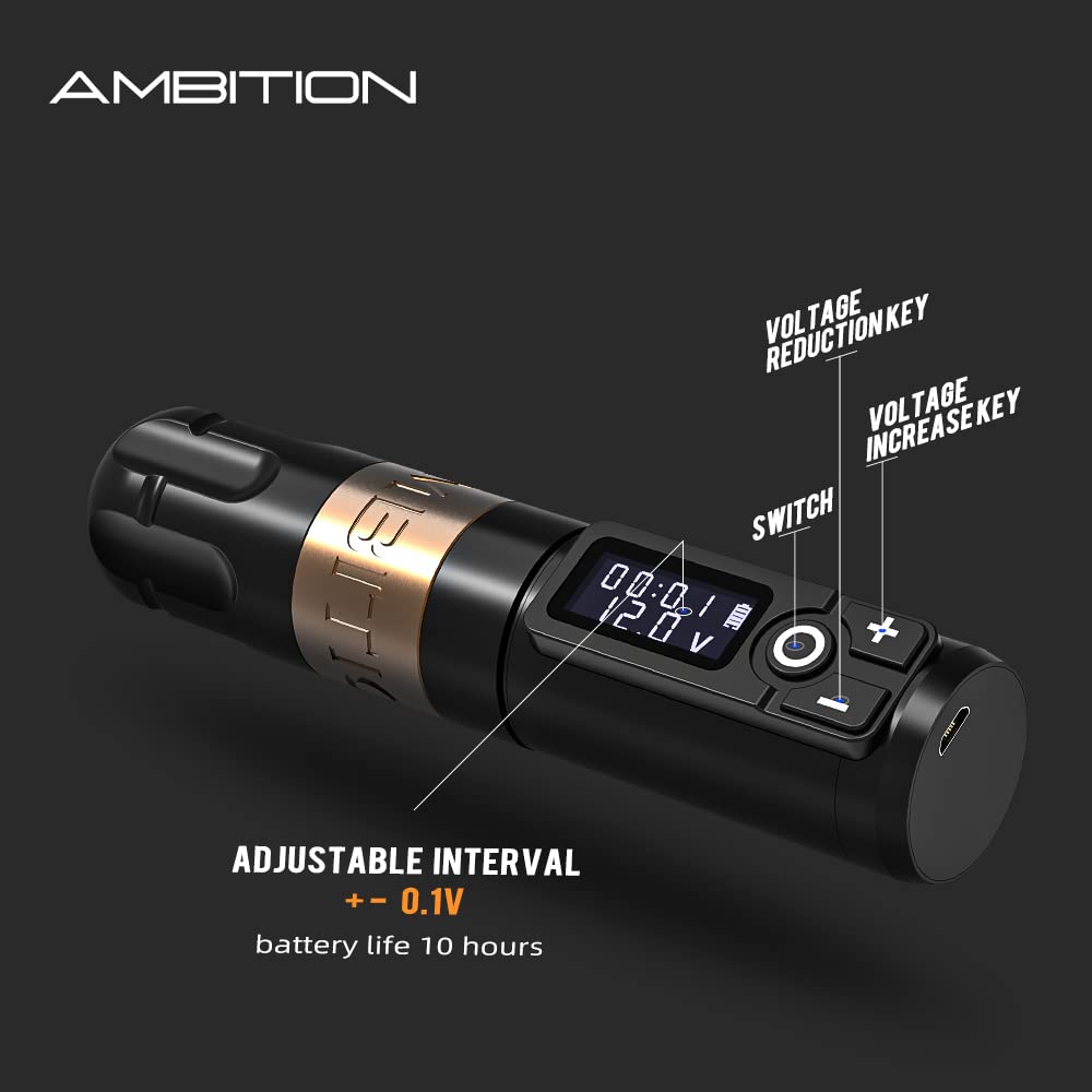 Ambition Soldier LED display shows voltage for precise control