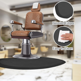 AMCOMFY mat around a shampoo station protects floors from spills.
