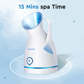 Amconsure gift-ready box featuring the blue facial steamer.