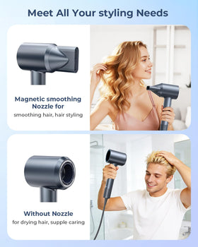 AMEIFU hair dryer lightweight handle enables easy travel.