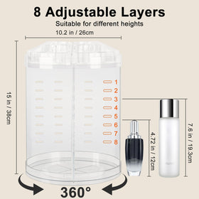 AMEITECH large-capacity organizer holds brushes and skincare within reach.