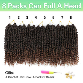 AMELI Passion Twist crochet hair 8inch packaging image emphasizes value and convenience.