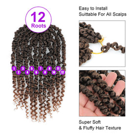 AMELI Passion Twist crochet hair styling ideas for faux locs or braids.