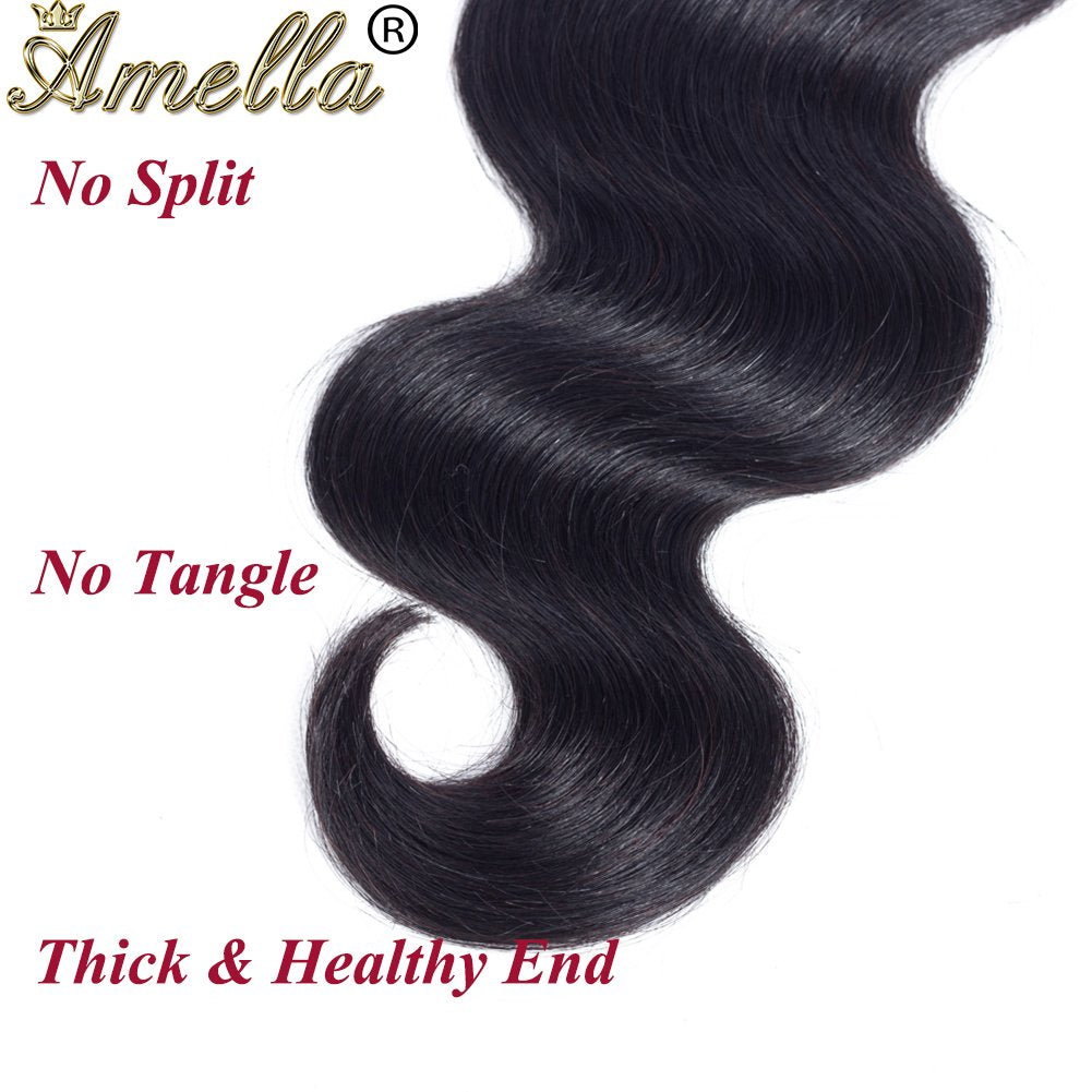 Amella Hair natural black shine closeup highlights silky luster.