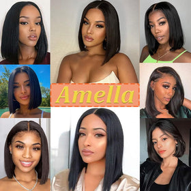 Amella U Part Bob Wig suitable for daily use or special occasions