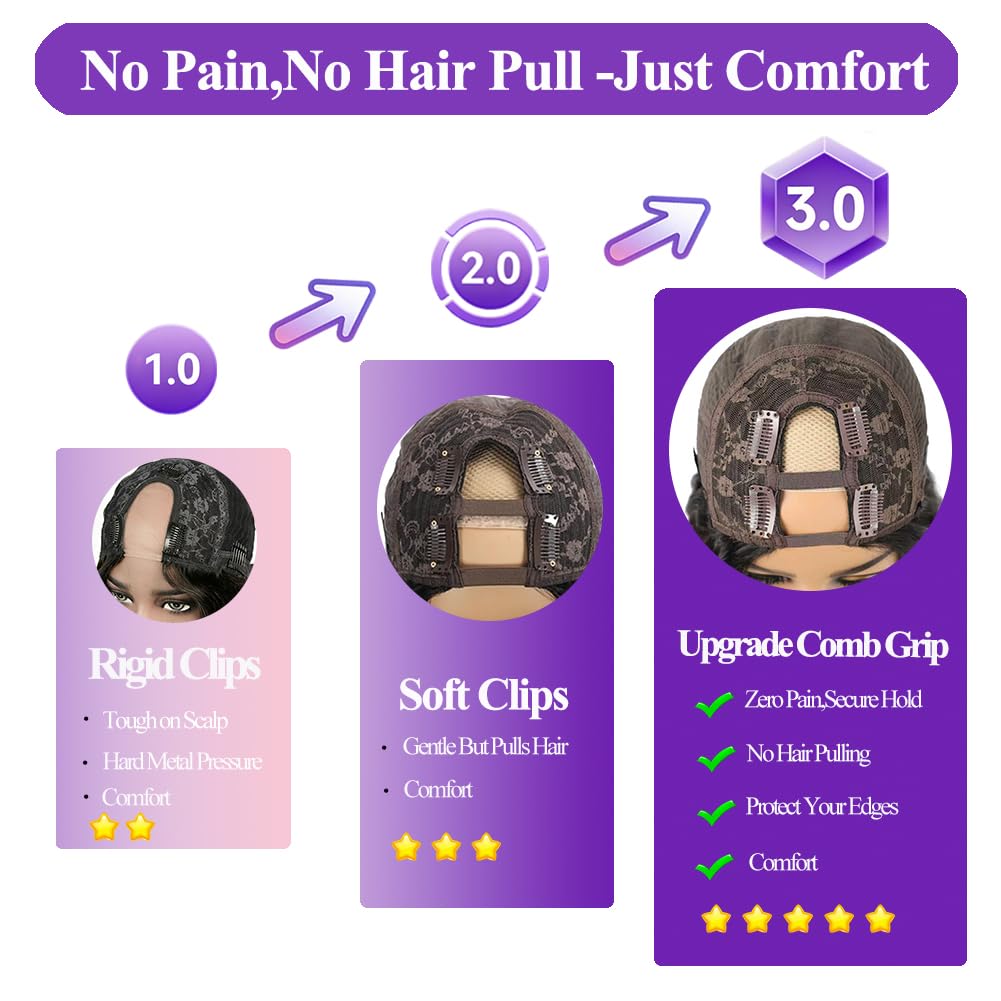 Amella U Part wig is bleachable and dye-friendly for color customization