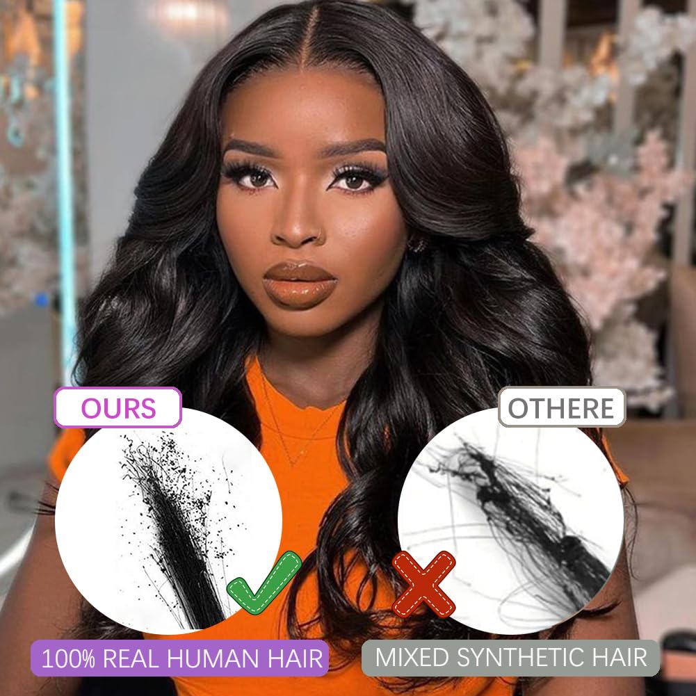 Amella U Part wig with four clips and back strap for stable fit