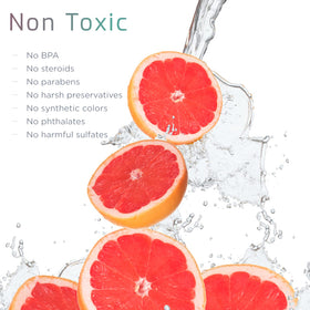 Packaging box highlights natural ingredients and all-natural formulation