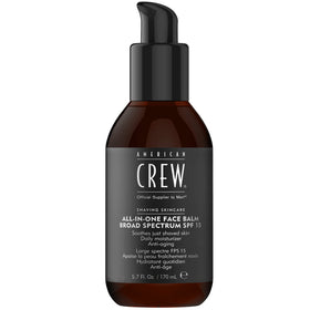 American Crew All-in-One Face Balm jar ready for soothing post-shave moisturizer.