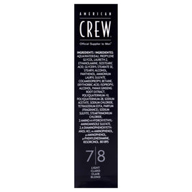 American Crew beard coverage demonstration for symmetrical gray blending.