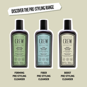 AMERICAN CREW Boost Shampoo vegan formula label emphasizes cruelty-free credentials.