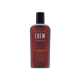 American Crew Daily Moisturizing Shampoo bottle shows a gentle cleanse for daily use.