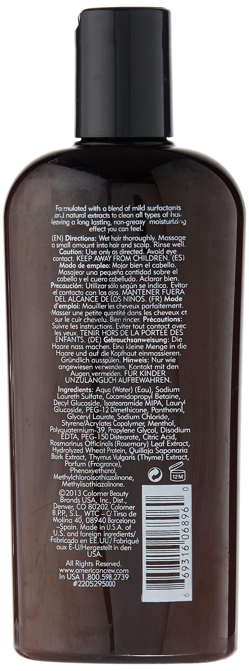 American Crew Daily Moisturizing Shampoo lather demonstrates mild cleansing for everyday care.