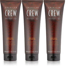 AMERICAN CREW Firm Hold Gel 3-pack bottle for strong hold and shine