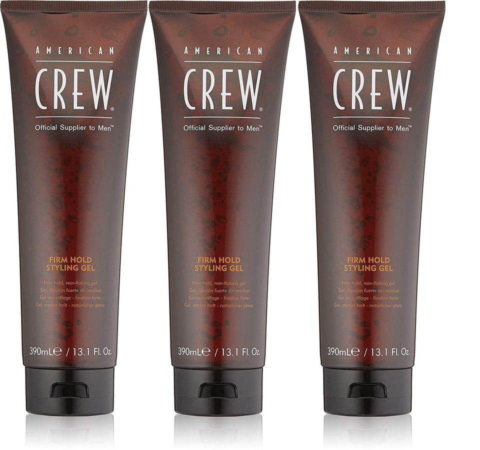 AMERICAN CREW Firm Hold Gel 3-pack bottle for strong hold and shine