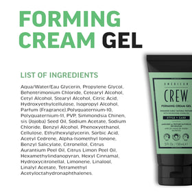 Close-up of hair texture with Forming Cream Gel for natural, non-stiff finish