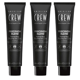 American Crew gray hair color Medium Ash packaging displays the bottle for easy use.