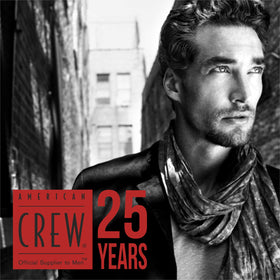 Lifestyle shot of a man with a polished American Crew style