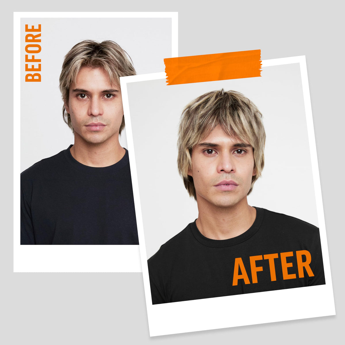 Applying to damp hair with American Crew Hair Spray for natural hold.