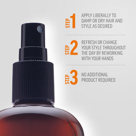 Dry-hair application with American Crew Hair Spray for quick refresh.