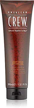 American Crew Light Hold Styling Gel bottle delivering light control and shine without flaking