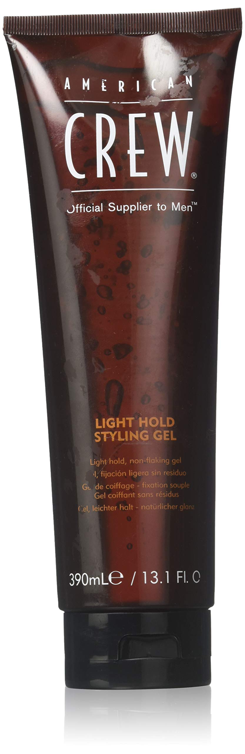 American Crew Light Hold Styling Gel Tube with ginseng and sage extract for scalp conditioning.