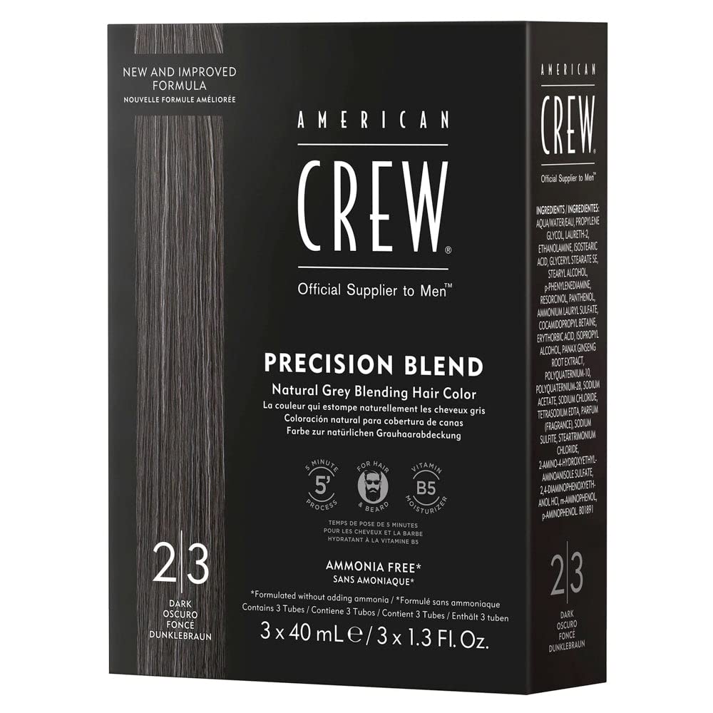 American Crew temporary hair color (dark) application brush enables quick 5-minute use.