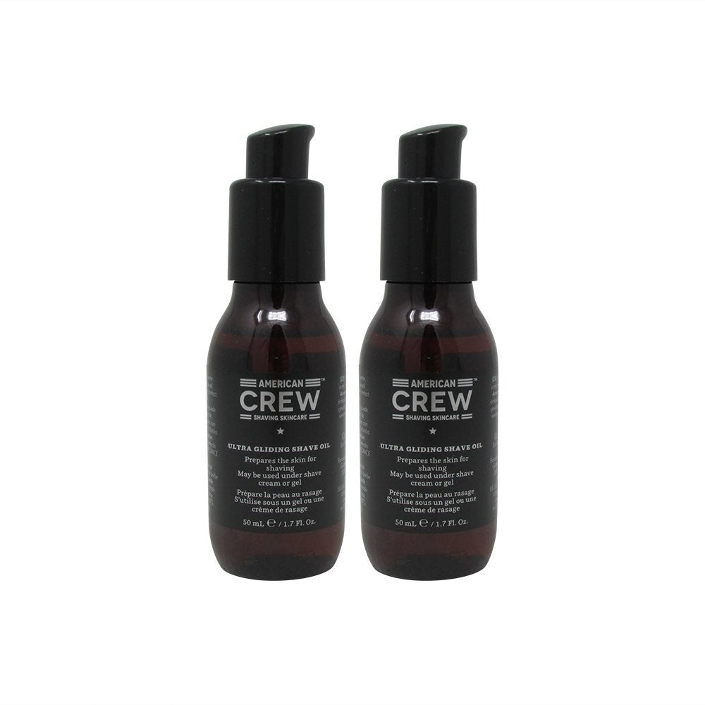AMERICAN CREW Ultra Gliding Shave Oil 2-pack bottle for smooth shaves and skin protection