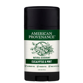 American Provenance deodorant pack featuring eucalyptus mint for all-day freshness.
