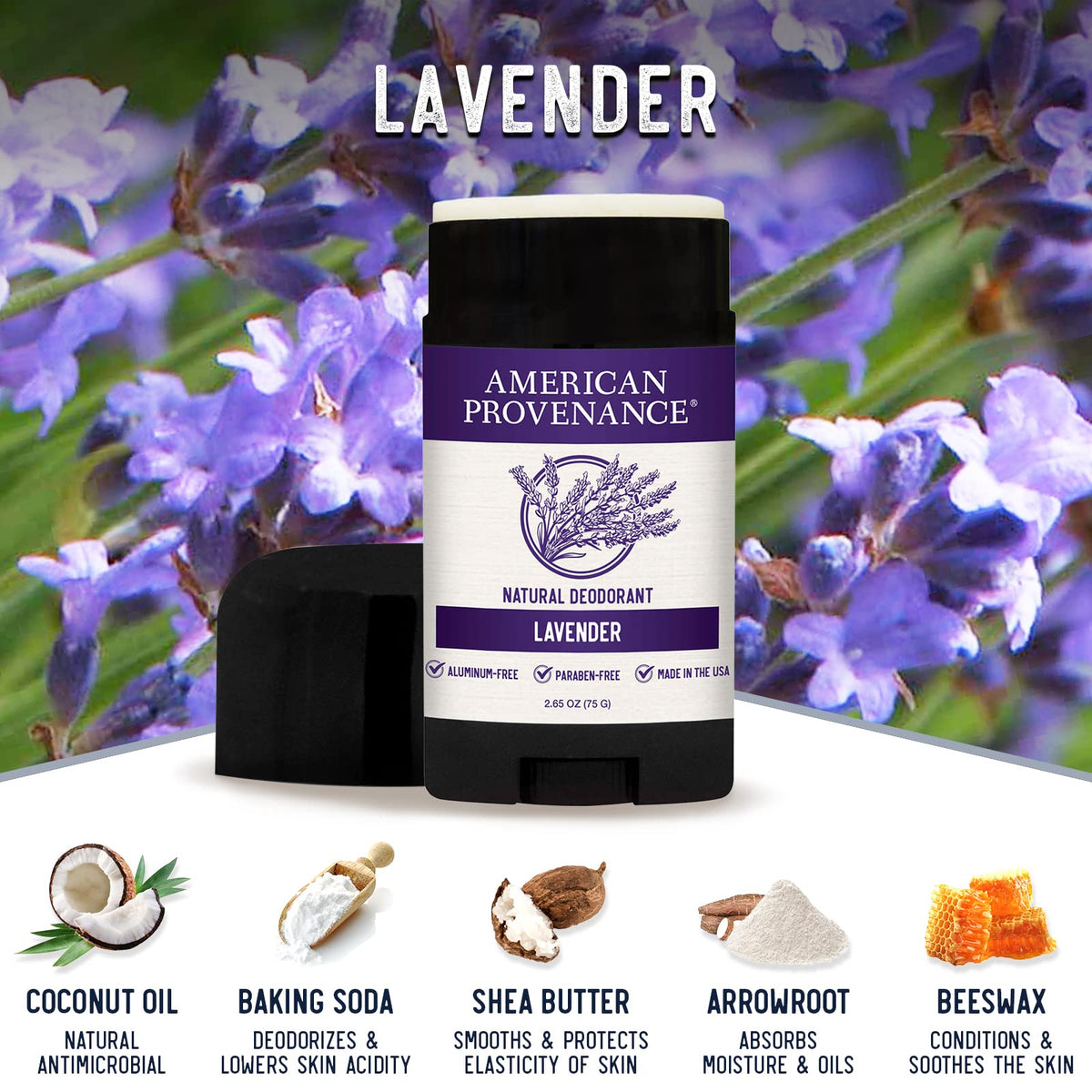 American Provenance packaging highlights eco-friendly, cruelty-free USA-made craftsmanship.