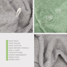 Absorbent cotton towel from American Soft Linen dries hair efficiently without frizz.