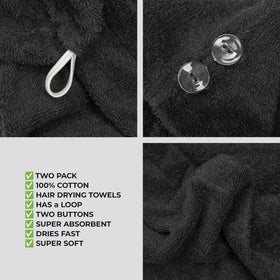 American Soft Linen 26 x 10 inch towel dries hair efficiently after shower