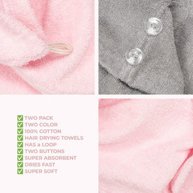 American Soft Linen light grey-pink head towel cap color close-up, stylish and gentle.