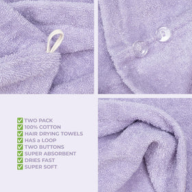 Lilac towel adds a soft color accent to bathroom routine