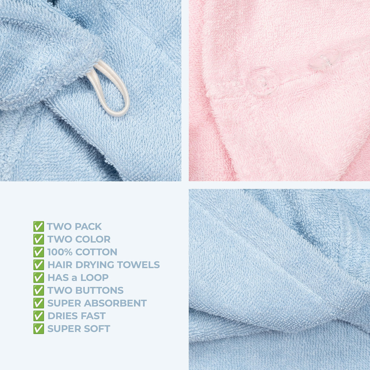 Bright sky blue and pink towels brighten bathroom routines
